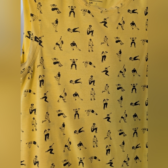 Oiselle Yellow Tank Top with Black Graphic - Picture 2 of 4